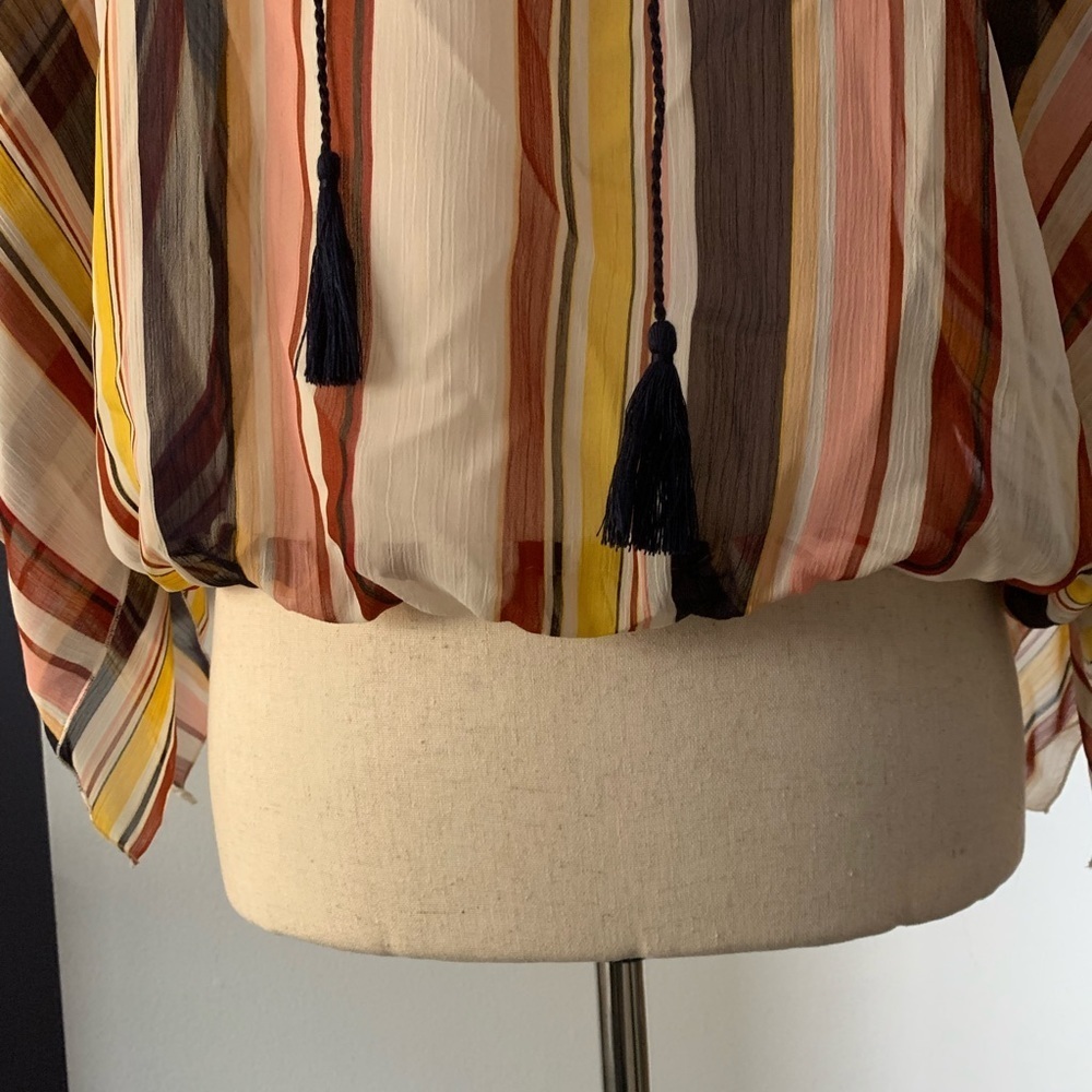 NWT Sanctuary “Desert Escape “ Striped Gauzy Blouse. - Picture 3 of 10